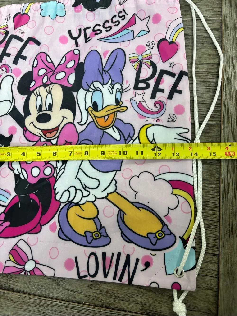 Disney Pink Minnie & Daisy BFF Drawstring Bag